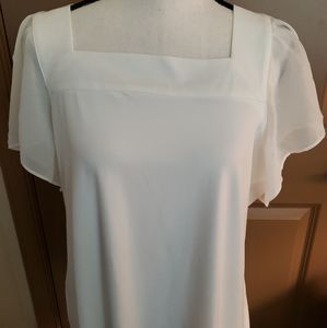 Women Calvin Klein White Blouse Size Large
